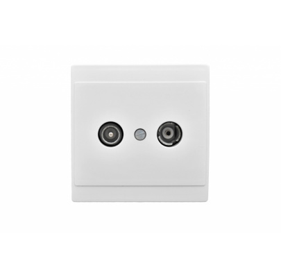 Zásuvka RTV priebežná PRAKTIK  -  ZP 13   -   4FK 283 92