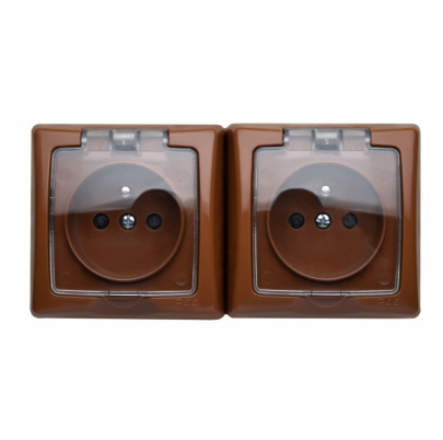 2x Domová zásuvka bez prepojenia 